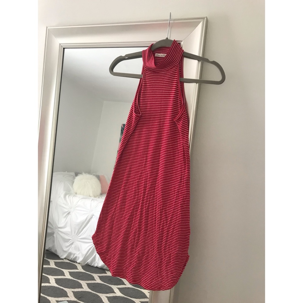 Red striped dress